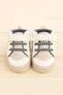 Light Sand & White Baby Sneaker with Velcro Strap